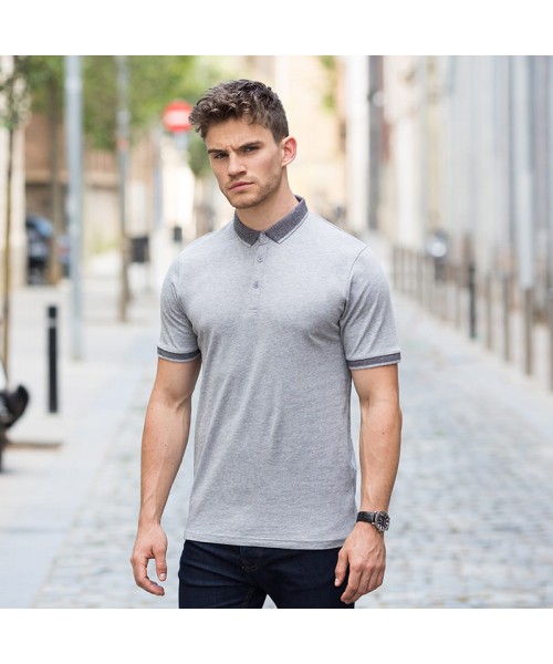 Plain Polo Shirt Men Contrast Fashion Jersey Skinnifit 180 GSM